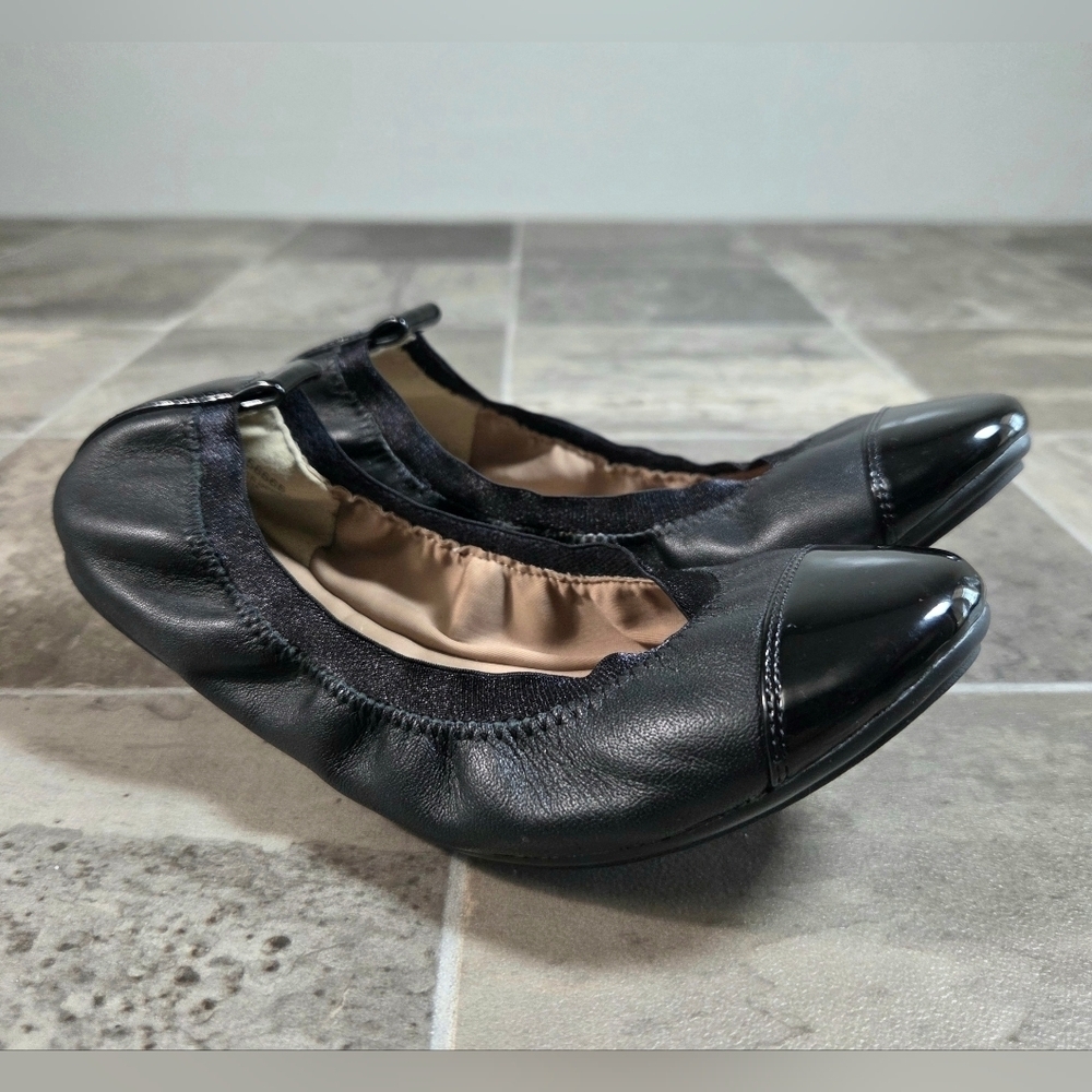 SUSINA LEATHER BALLET FLATS.